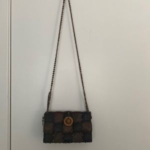 Coconut shell purse.